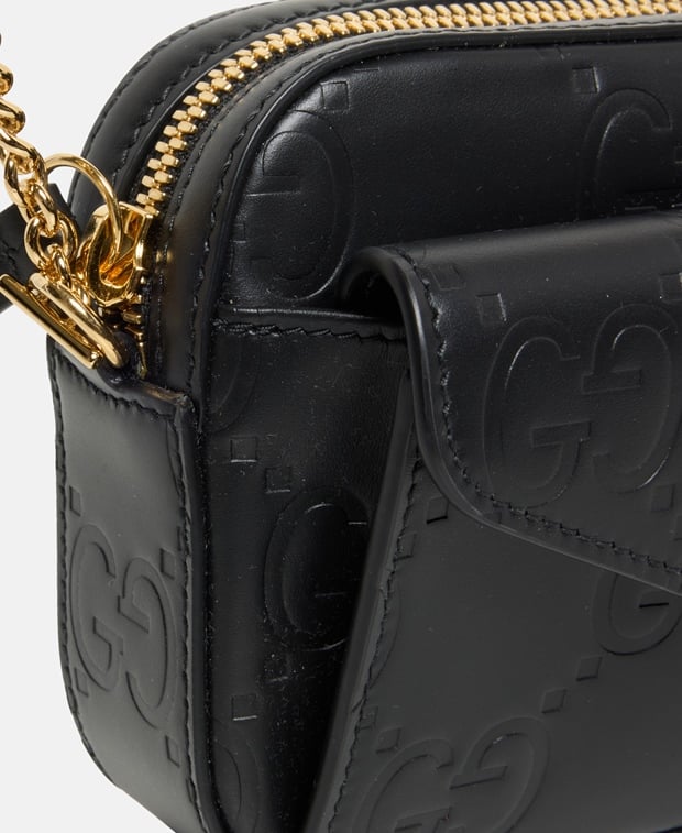 Gucci Gilbert Leather cross body bag Black