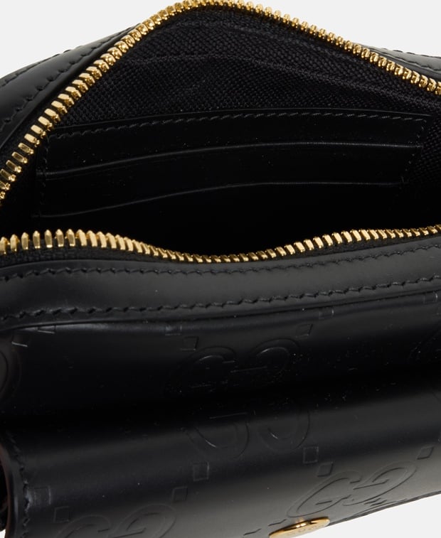 Gucci Gilbert Leather cross body bag Black
