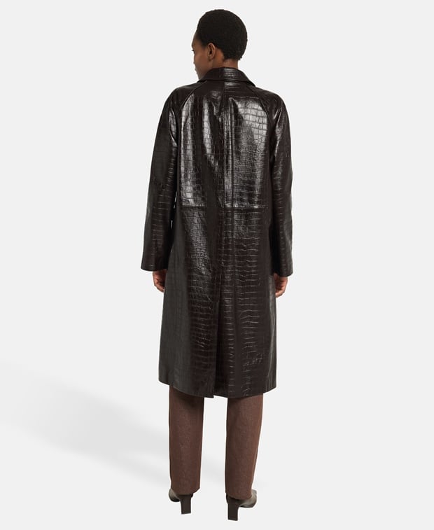 Toteme Leather coat Dark Brown