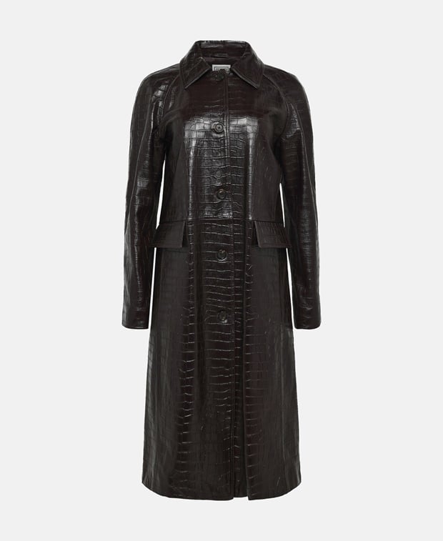 Toteme Leather coat Dark Brown