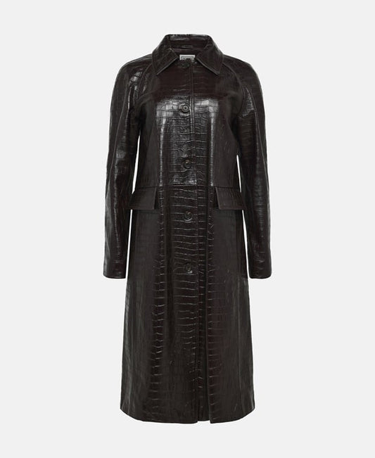 Toteme Leather coat Dark Brown