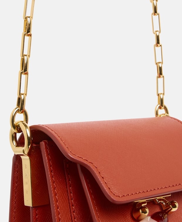 Marni Leather cross body bag Dark Red