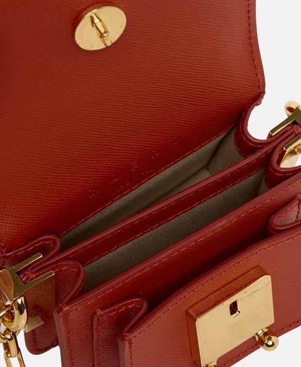 Marni Leather cross body bag Dark Red