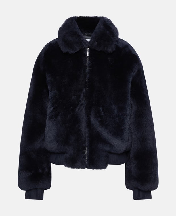 Proenza Schouler White Label Teddy fur jacket Black