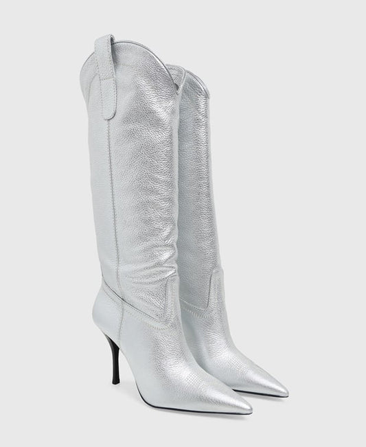 Stuart Weitzman Outwest 100 Cowboy boots Silver