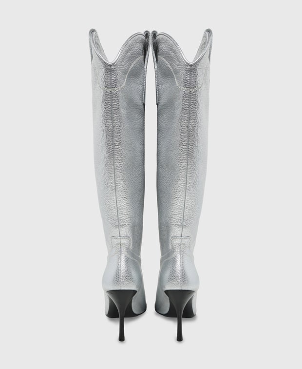 Stuart Weitzman Outwest 100 Cowboy boots Silver