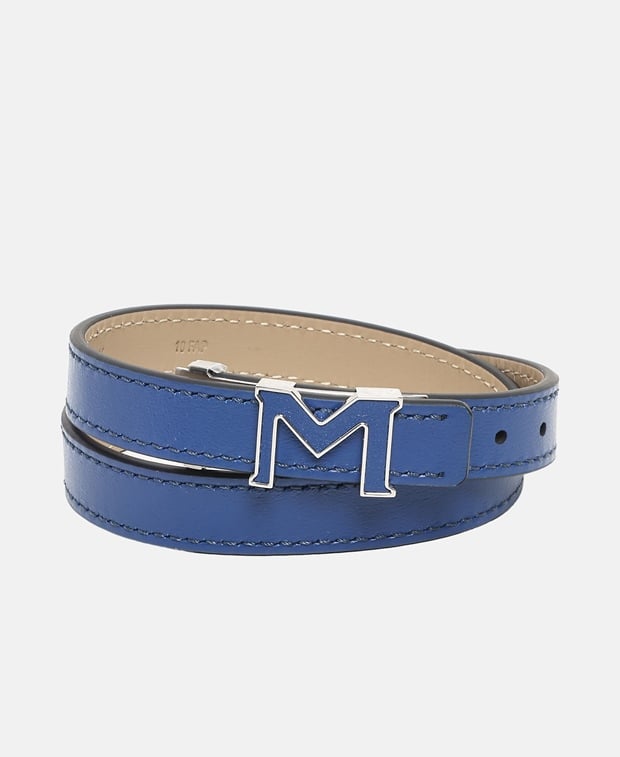 Montblanc Leather bracelet Blue