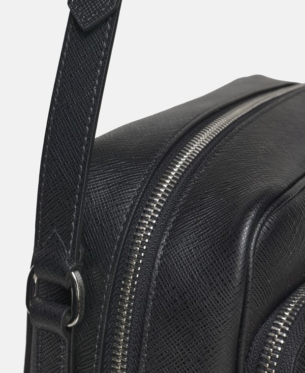Montblanc Leather messenger bag Black