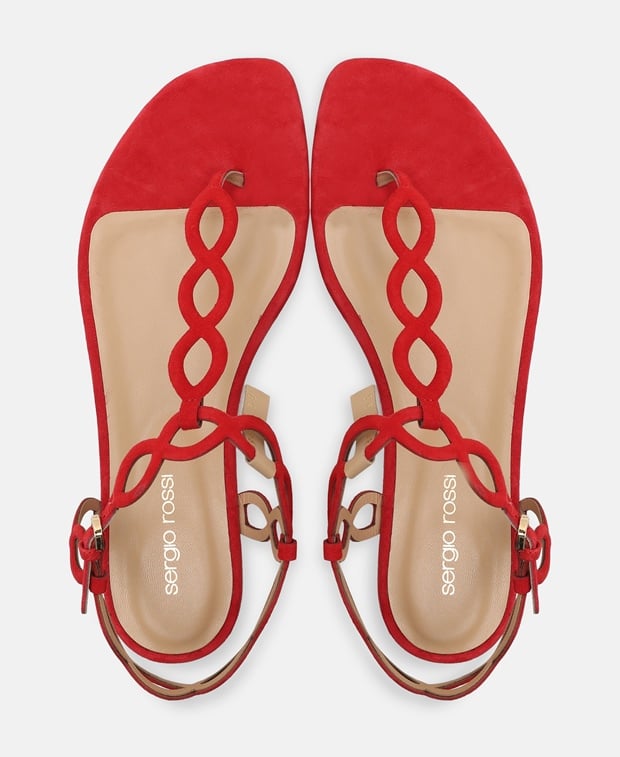 Sergio Rossi Mermaid 010 Ankle strap sandals Brick Red