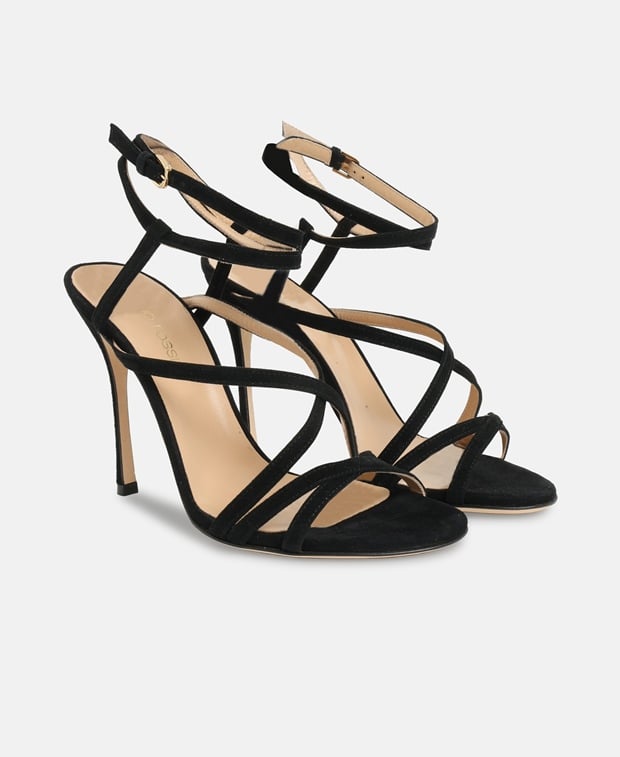 Sergio Rossi Bon Ton 105 Ankle strap sandals Black