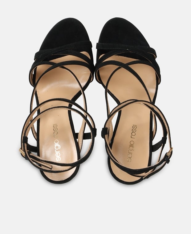 Sergio Rossi Bon Ton 105 Ankle strap sandals Black