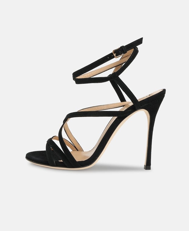 Sergio Rossi Bon Ton 105 Ankle strap sandals Black