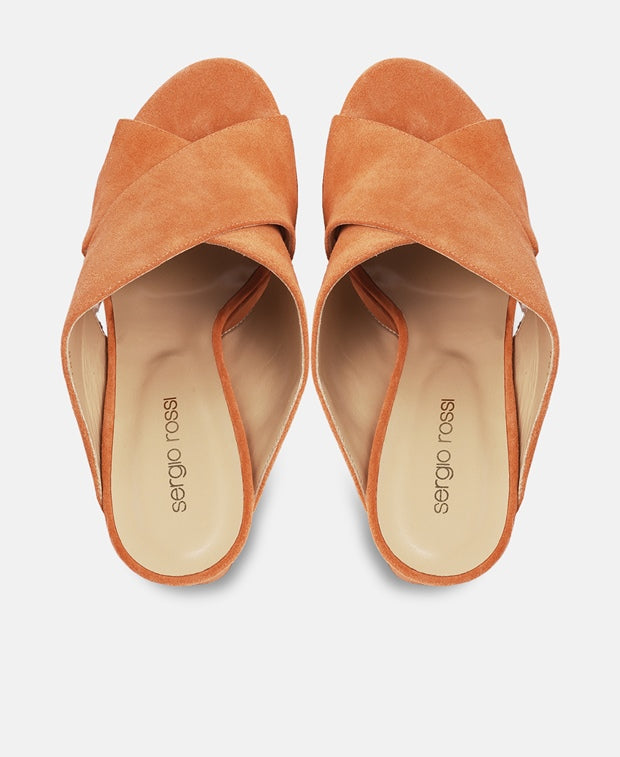 Sergio Rossi Alma Wedge sandals Pumpkin Orange