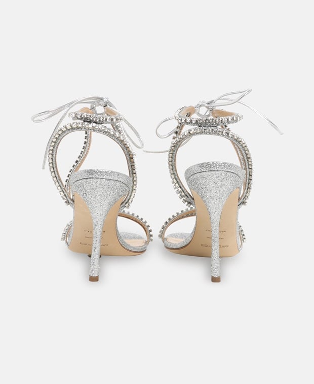 Sergio Rossi Godiva Bridal 060 Ankle strap sandals Silver