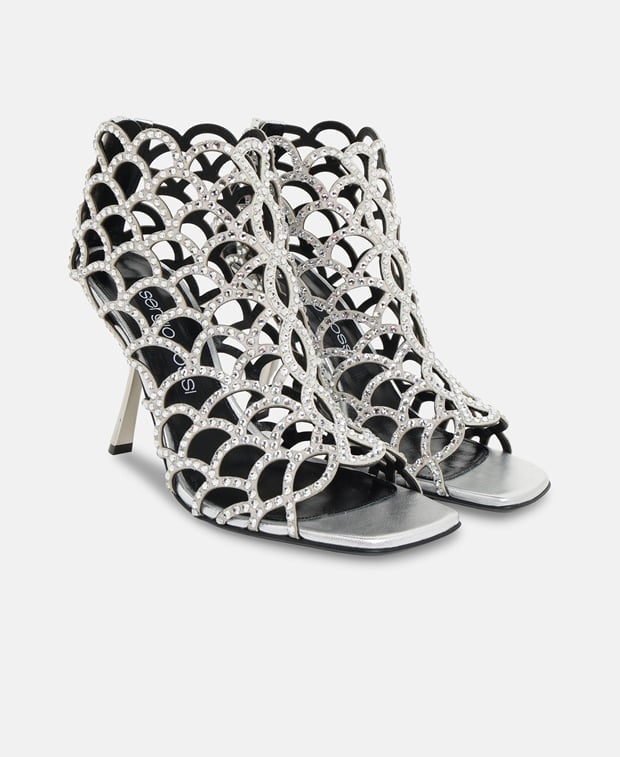 Sergio Rossi Sr Mermaid Heeled sandals Silver