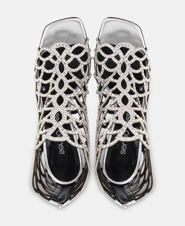 Sergio Rossi Sr Mermaid Heeled sandals Silver