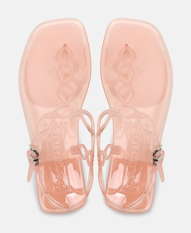 Sergio Rossi Sr Jelly Mermaid 015 Ankle strap sandals Peach