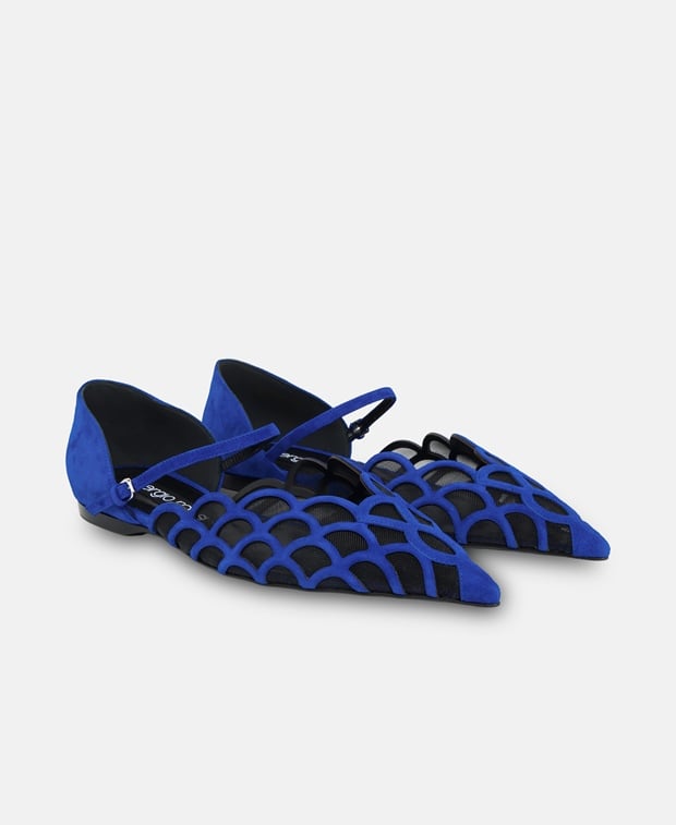 Sergio Rossi Mermaid Ballerina flat with straps Anthracite