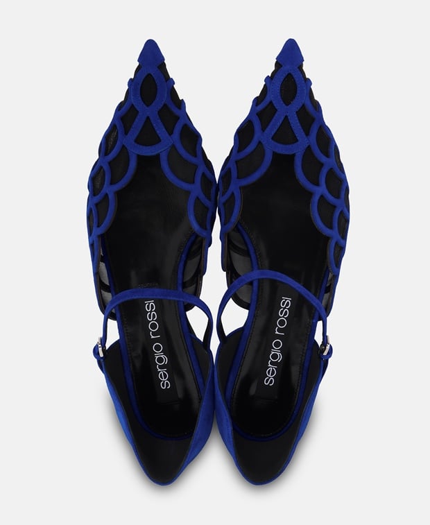 Sergio Rossi Mermaid Ballerina flat with straps Anthracite