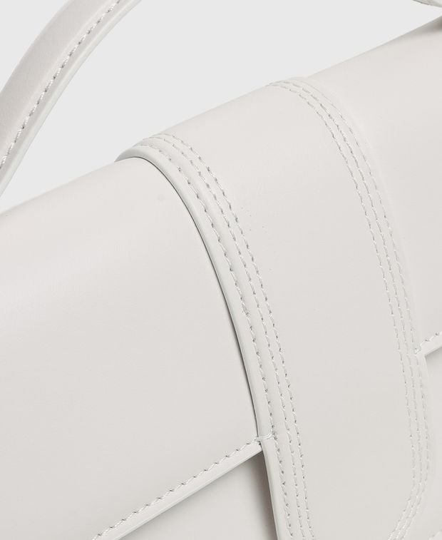 Jacquemus Le Grand Bambino Leather handbag White