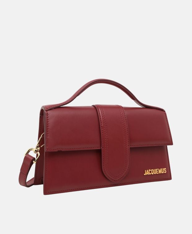 Jacquemus Le Grand Bambino Leather handbag Bordeaux