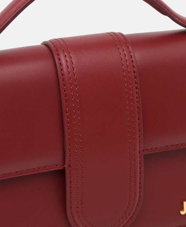 Jacquemus Le Grand Bambino Leather handbag Bordeaux