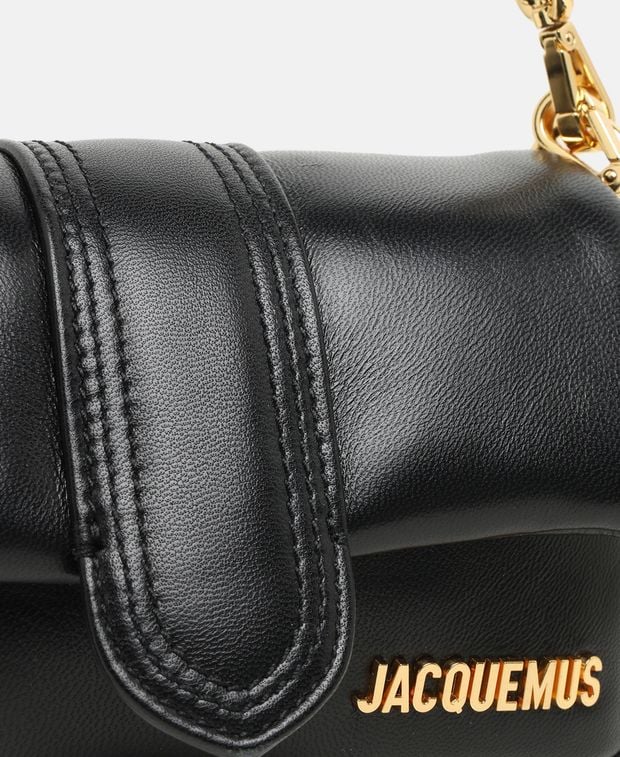 Jacquemus Le Bambino Leather shoulder bag Black