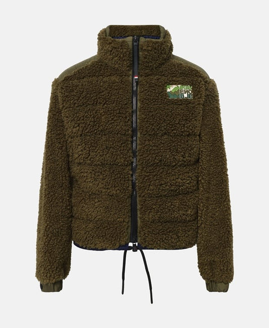 Moncler Teddy fur jacket Green