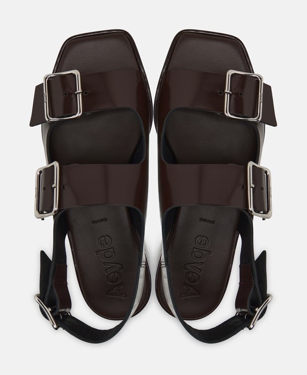 Aeyde Thekla Sandals Dark Brown