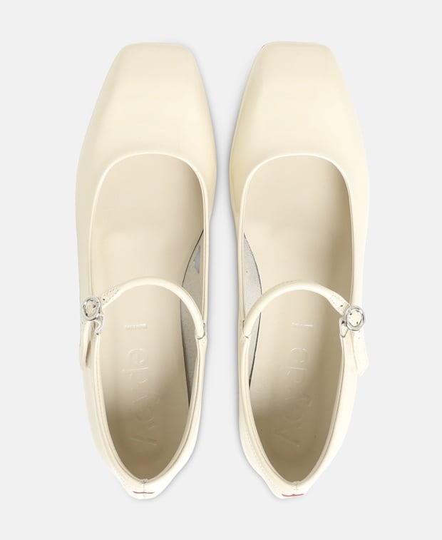 Aeyde Uma Patent Ballet flats Sand
