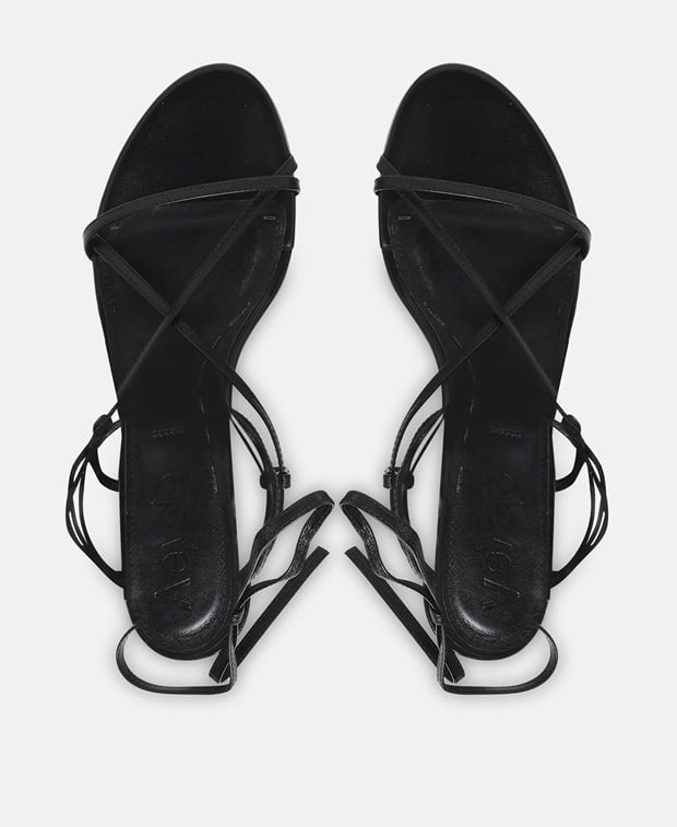 Aeyde Paige Sandals with calf lacing Black