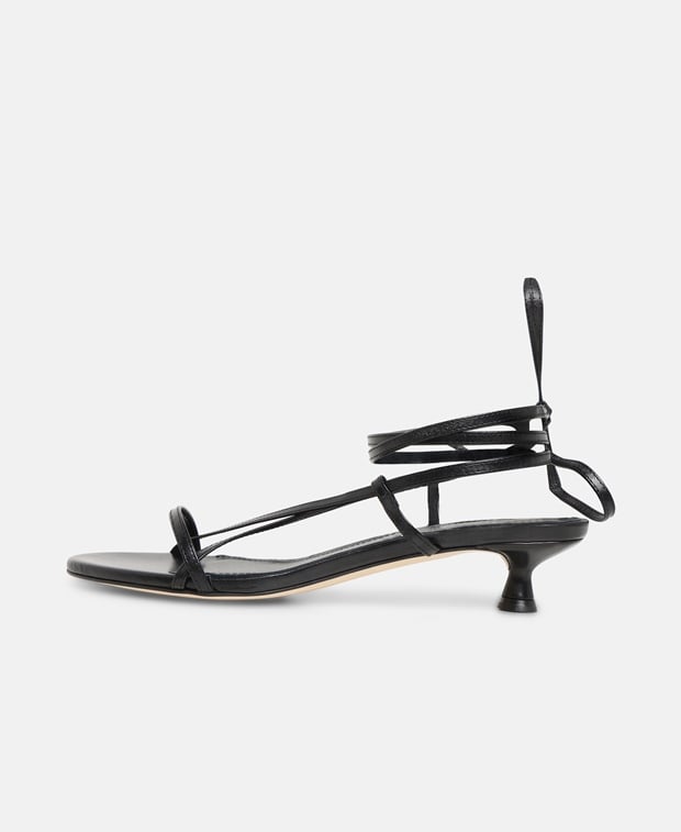 Aeyde Paige Sandals with calf lacing Black