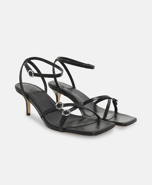 Aeyde Libby Ankle strap sandals Black