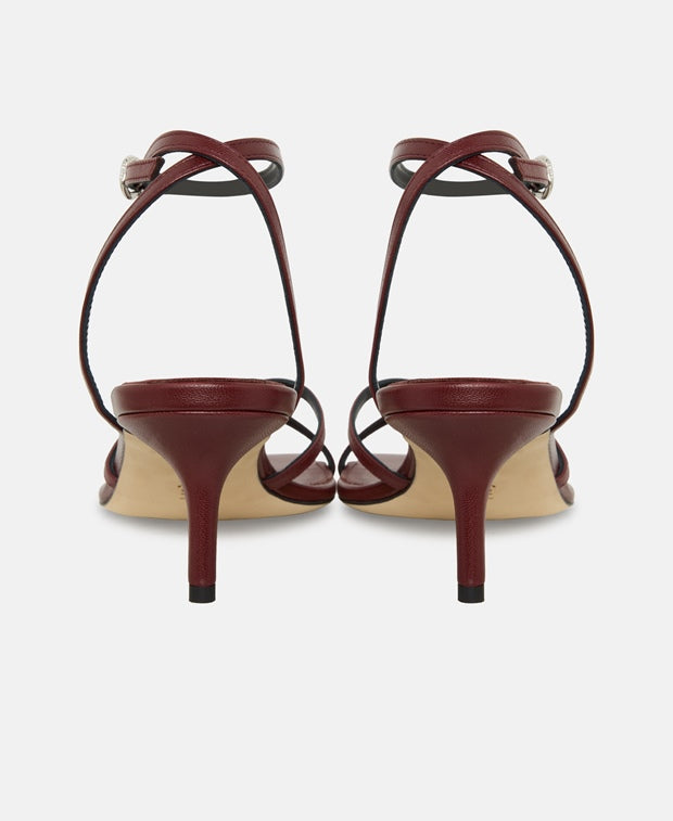 Aeyde Libby Ankle strap sandals Burgundy