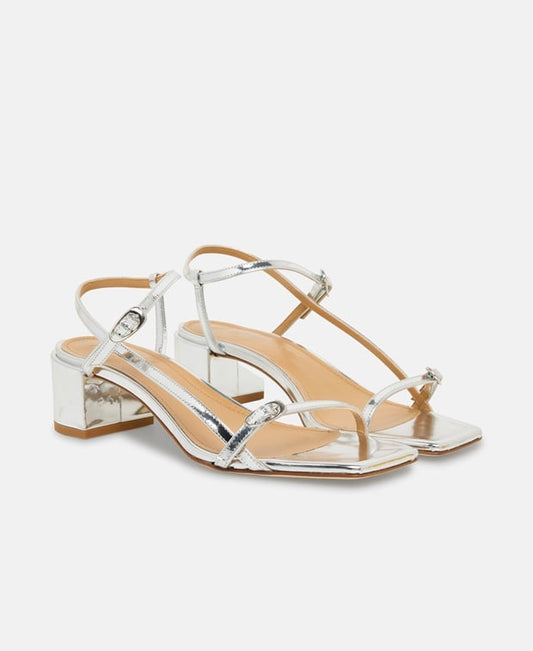 Aeyde Tash Ankle strap sandals Silver
