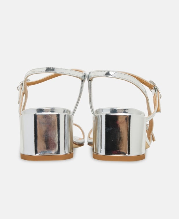 Aeyde Tash Ankle strap sandals Silver