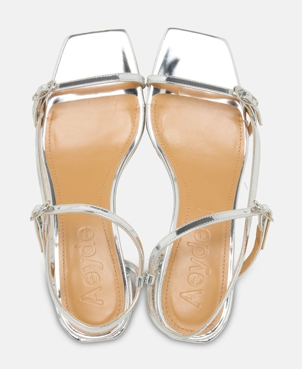 Aeyde Tash Ankle strap sandals Silver