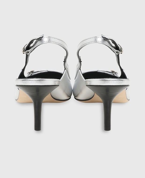 Aeyde Saba Slingback pumps Silver