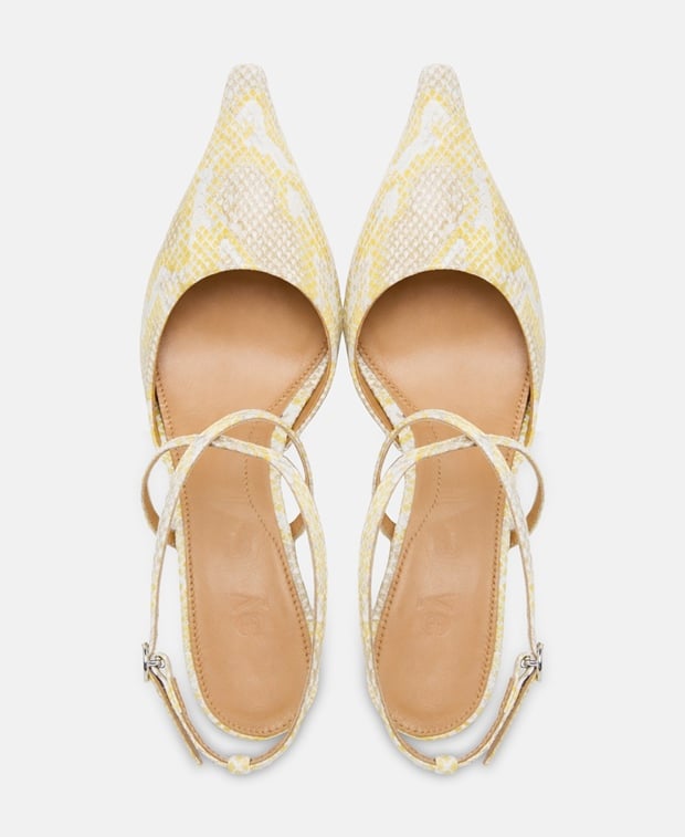Aeyde Ankle strap pump Yellow