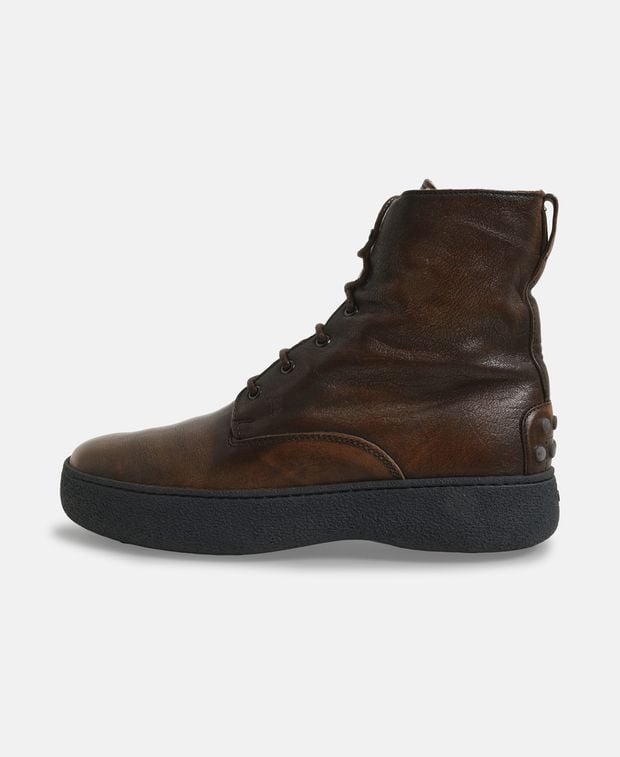 Tod's Montone Lace-up ankle boot Brown