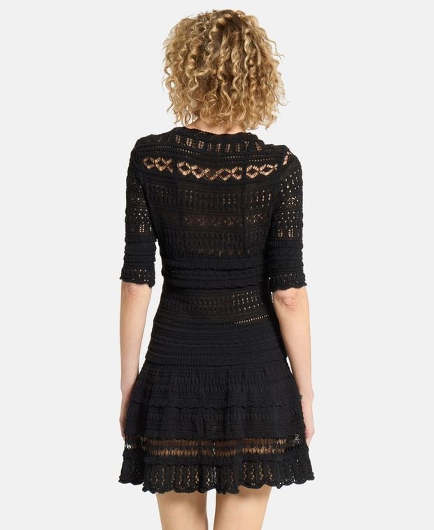 Marant Etoile Crochet knit dress Fauve