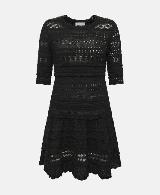 Marant Etoile Crochet knit dress Fauve