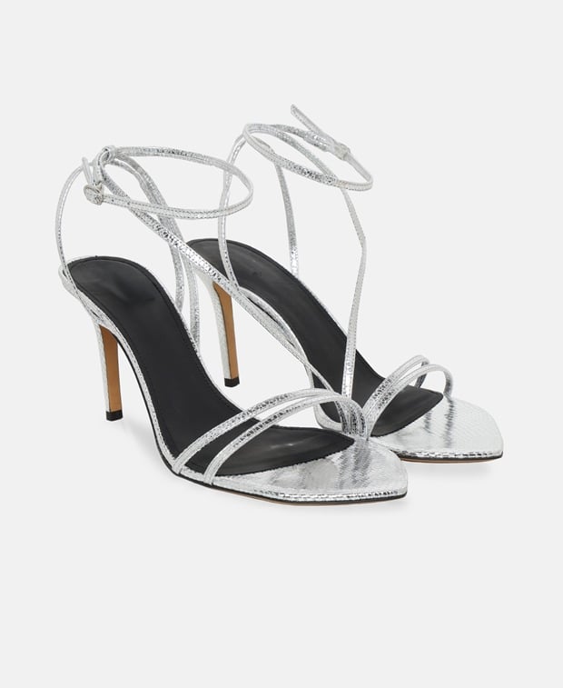 Isabel Marant Axee Ankle strap sandals Silver