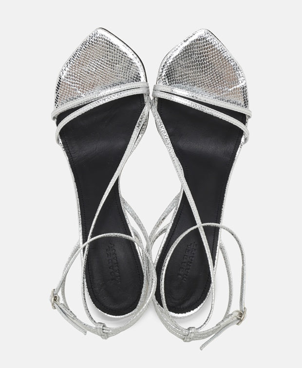 Isabel Marant Axee Ankle strap sandals Silver