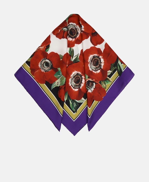 Dolce & Gabbana Silk square scarf Purple