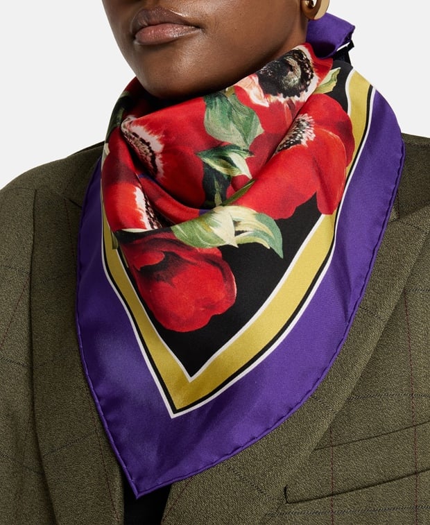 Dolce & Gabbana Silk square scarf Purple