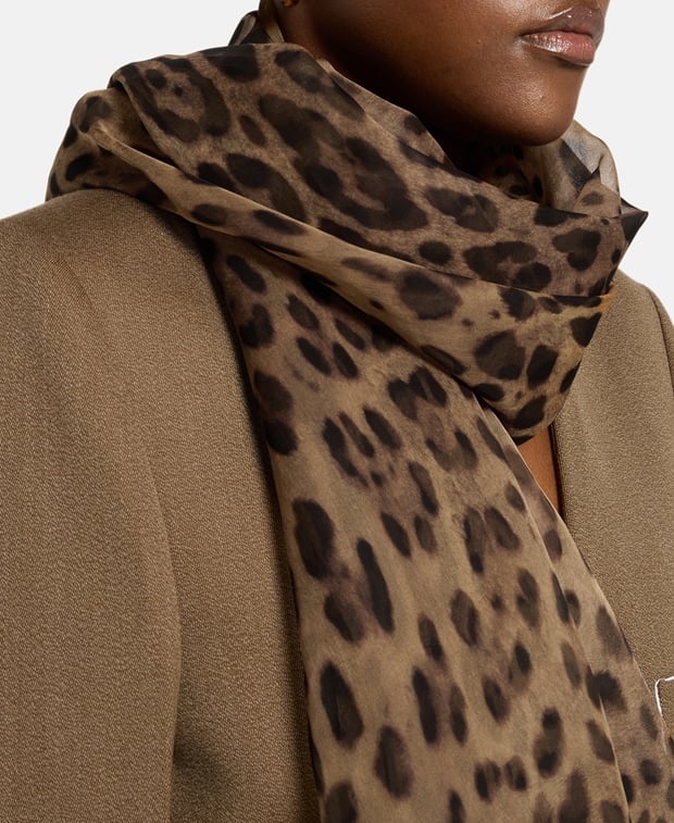 Dolce & Gabbana Silk scarf Tan