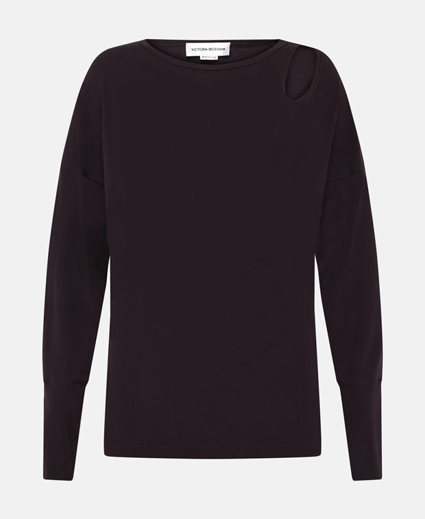 Victoria Beckham Long-sleeved top Burgundy