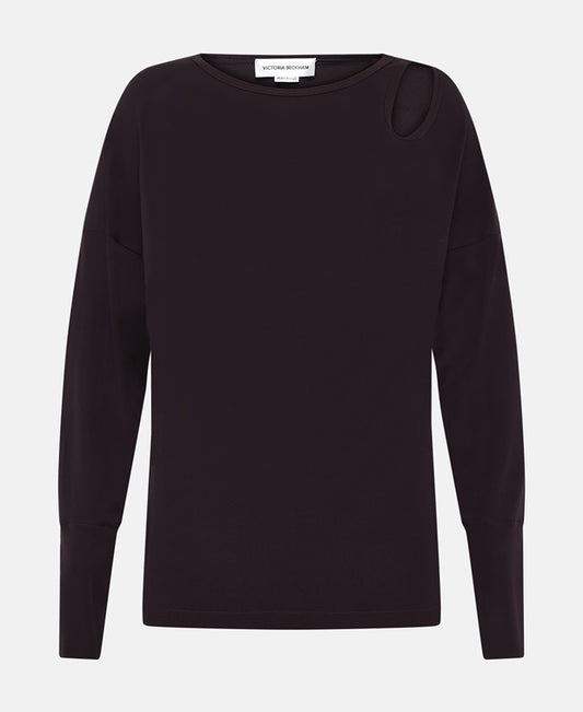 Victoria Beckham Long-sleeved top Burgundy