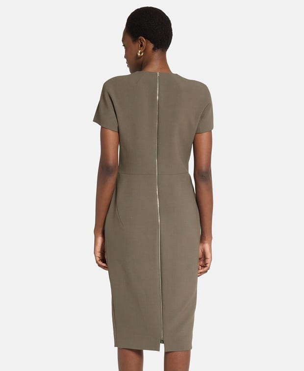 Victoria Beckham Wool-blend dress Dun